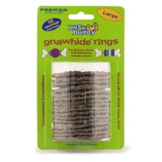 Premier Busy Buddy Gnawhide Refill Ring Dog Treats for Bristle and 