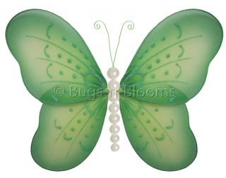 Green Pearl Butterfly Decoration Girl Room Hanging Room Baby Shower 
