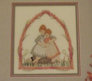 Limited Edition P Buckley Moss Sister Love Cross Stitch chart from 