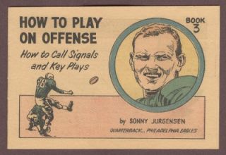 RARE 1962 SONNY JURGENSEN Post How to Play Booklet