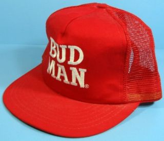 bud man vintage trucker style cap hat budweiser