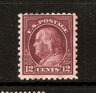 SCOTT 435 USED 12 CENT FRANKLIN STAMP PERFORATED 10 SL WATERMARK