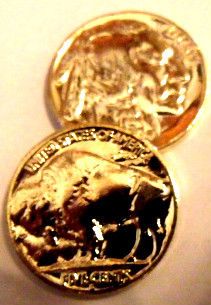 GOLD BUFFALO Nickel Bison Indian Coin Old Antique USA Bison Native 