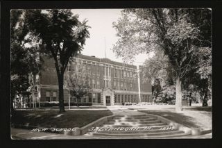 Shenandoah Iowa IA c1940 RPPC High School Building