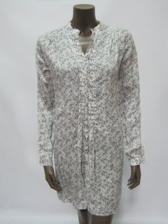 CP Shades Womens Marni Tunic Wash Linen Floral Button Top $190 New 