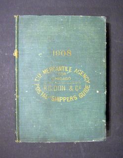 Duns Postal Shippers Guide 1908 Edition Good Condition RARE