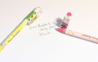 ball point pens 0 38mm 3 colors 2pure rabbit soft jelly pen