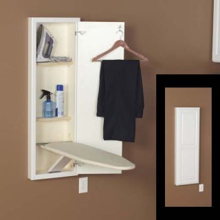 Household Essentials White Stowaway Ironing Board Cabinet