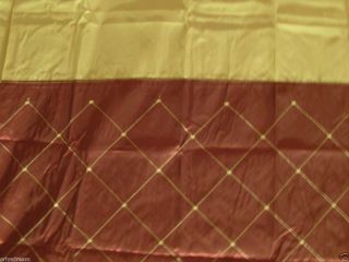   Polyester Fabric Shower Curtain Diamond Burgundy Gold Colors