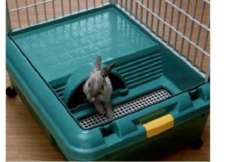    Plastic Rabbit Cage Rabbit House Rabbit Hutch Bunny Cage IRIS RP 750