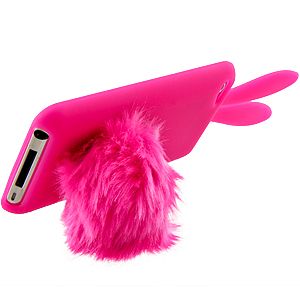 Hot Pink Bunny Cover Case for Apple iPod Touch 4th Gen