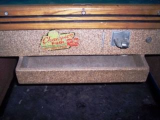 antique coin operated bumper pool table by champion