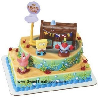 SPONGEBOB Party cake Decoration Supplies TOPPER Kit Birthday Toy 