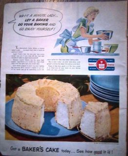 1950 American Bakers Bundt Cake Flour Sifter Ad