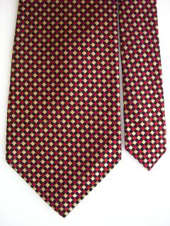 9041 Burma Bibas Mens Necktie 100 Silk Neck Tie Woven Red Black Gold 4 