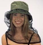   Keeper Washed Cotton Mosquito Net Bush Bucket Hat Camping New