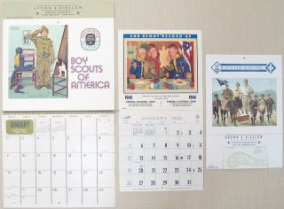 Calendars Cub Boy Scouts Salesman Samples Rockwell Art