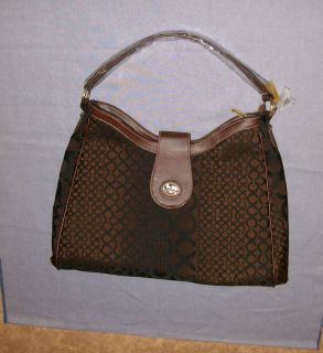 New Designer Inspired Satchel Handbag Purse Bag Brown & Black