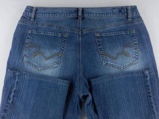 Bandolinoblu Cali Modern Boot Cut Stretch Denim Jeans Womens Pant Sz 