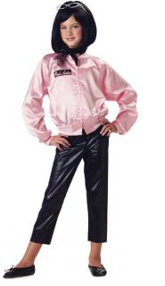 Child Girls Grease Pink Ladies Jacket Halloween Costume