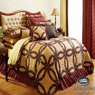   Wedding Ring Twin Queen Cal King Size Quilt Bed Bedding Set