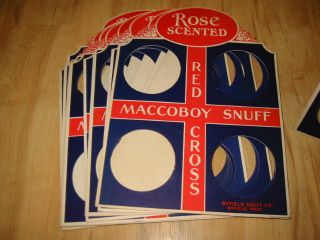 10 1920s Maccoboy Snuff Store Displays 25 Labels