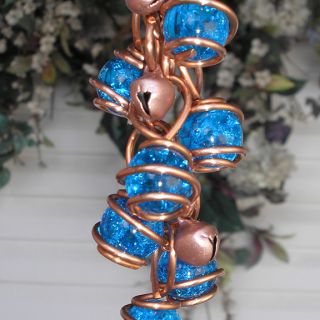 Butterfly Glass Suncatcher Copper Garden Art Decor Handmade Gypsy 