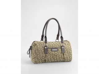 Calvin Klein Womens Logo Satchel Handbag