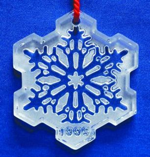 Waterford Crystal Snow Crystal 1995 Snowflake Ornament