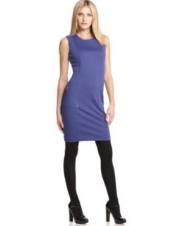 Calvin Klein New Blue Scoop Neck Sleeveless Wear to Work Dress Petites 