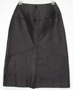 CUTE Vintage BYRNES & BAKER Soft Leather STRAIGHT Lined SKIRT.