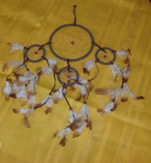Dreamcatcher with Feathers and Beads 