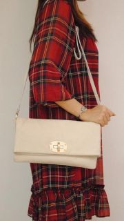   Leather Clutch Elegant Handbag IT Girls Folded Shoulder Bag pink