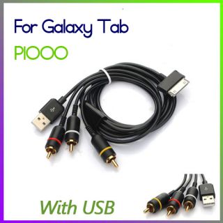 USB AV TV Out RCA Video Cable Samsung Galaxy Tab P1000