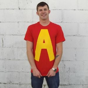 Just add harmonica and hula hoop.Adult   Red 100% Cotton Gildan T 