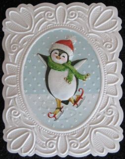 15 BOXED CARDS CAROL WILSON MERRY CHRISTMAS HOLIDAY GREETING SKATING 
