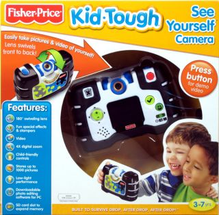 Fisher Price Kid Tough See Yourself Camera Black Stills Video USB 