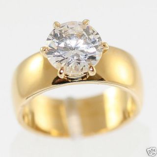 Gold Engagement Dress Ring GP CZ Sz 11 V w Free Post