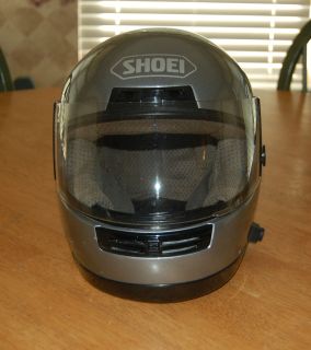 Shoei RF 200 Silver Motorcycle Helmet Size XS w Microphone Connection 
