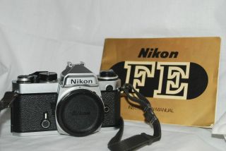 Nikon FE Camera Chrome Body Excellent Condition