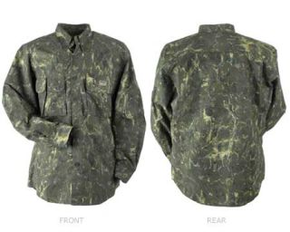 Aqua Design Camouflage Camo Fly Fishing Flats Vented Shirt 50 UV 
