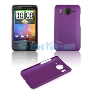 purple rubber hard back cover case for htc inspire 4g