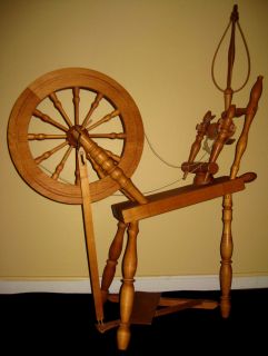    Spinning Wheel Wool Flax Jacob Plum Cabinet Maker Ohio Early Am 36
