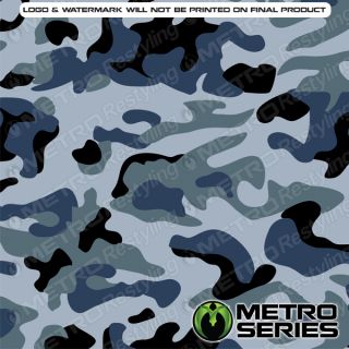 HD Large Navy Camouflage Vinyl Wrap Film 3M 1080 Controltac Adhesive 