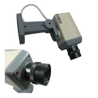    Dummy Outdoor Security CCTV Camera spy LED Light Surveillance Motion
