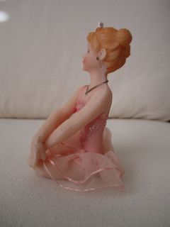 Pink BALLERINA girl w/ tiara Cake Topper Figurine Favor Birthday 