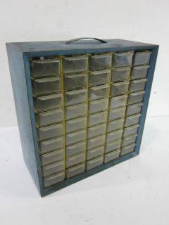 Vintage Akro Mils Metal & Plastic 45 Drawer Parts Cabinet #2