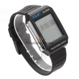 Adjustable Alarm Calculator Perpetual Calendar LCD Touch Panel Watch H 