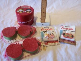 campbell s kids and soup collectibles mixed lot magnets microwave dish 