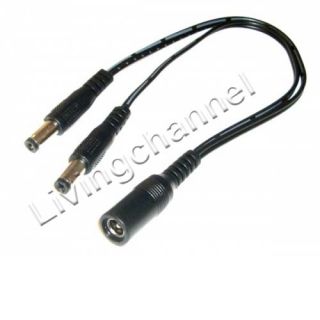 Way DC Power Splitter Cable 5 5x2 1mm 1 Female to 2 Male Adapter 